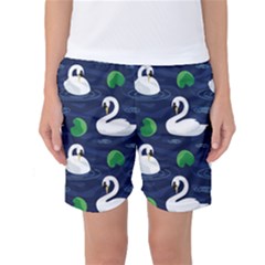 Swan-pattern-elegant-design Women s Basketball Shorts by Proyonanggan