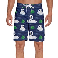 Swan-pattern-elegant-design Men s Beach Shorts by Proyonanggan