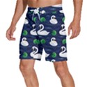 Swan-pattern-elegant-design Men s Beach Shorts View2