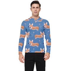 Corgi Patterns Men s Long Sleeve Rash Guard by Ndabl3x