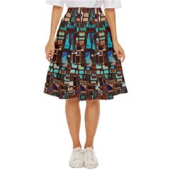 Stained Glass Mosaic Abstract Classic Short Skirt by Sarkoni