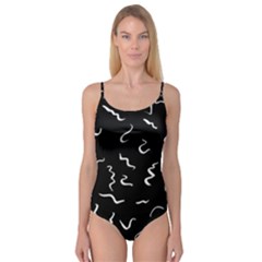 Scribbles Lines Drawing Picture Camisole Leotard  by Sarkoni