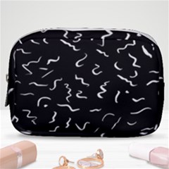 Scribbles Lines Drawing Picture Make Up Pouch (small) by Sarkoni