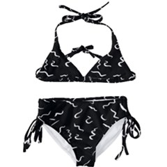 Scribbles Lines Drawing Picture Kids  Classic Bikini Set by Sarkoni