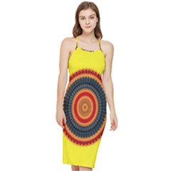 Art Decoration Wallpaper Bright Bodycon Cross Back Summer Dress by Sarkoni