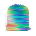 Wave Rainbow Bright Texture Drawstring Pouch (2XL) View2
