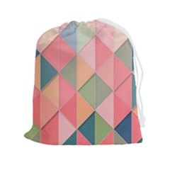 Background Geometric Triangle Drawstring Pouch (2xl) by Sarkoni