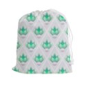 Plant Pattern Green Leaf Flora Drawstring Pouch (2XL) View1