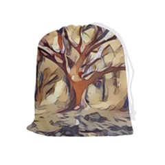Tree Forest Woods Nature Landscape Drawstring Pouch (xl) by Sarkoni