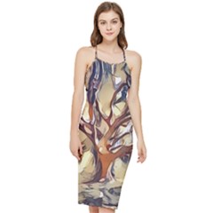 Tree Forest Woods Nature Landscape Bodycon Cross Back Summer Dress by Sarkoni
