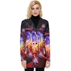 Physics Quantum Physics Particles Button Up Hooded Coat  by Sarkoni