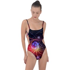 Physics Quantum Physics Particles Tie Strap One Piece Swimsuit by Sarkoni