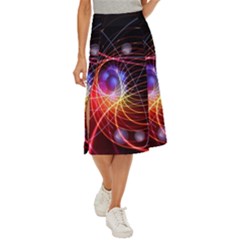 Physics Quantum Physics Particles Midi Panel Skirt by Sarkoni