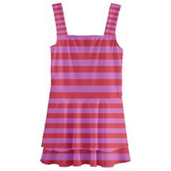 Stripes Striped Design Pattern Kids  Layered Skirt Swimsuit by Grandong