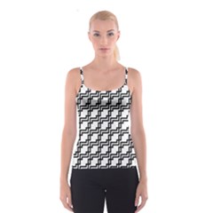 Pattern Monochrome Repeat Spaghetti Strap Top by Apen