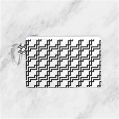 Pattern Monochrome Repeat Canvas Cosmetic Bag (small) by Apen