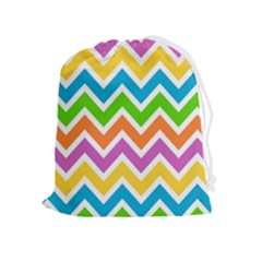 Chevron Pattern Design Texture Drawstring Pouch (xl) by Apen