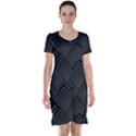 Diagonal Square Black Background Short Sleeve Nightdress View1