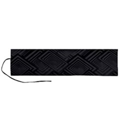 Diagonal Square Black Background Roll Up Canvas Pencil Holder (l) by Apen