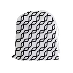 Diagonal Stripe Pattern Drawstring Pouch (xl) by Apen