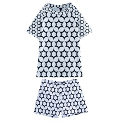 Pattern Star Repeating Black White Kids  Swim T-shirt And Shorts Set by Apen