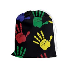 Ellipse Pattern Background Drawstring Pouch (xl) by Apen