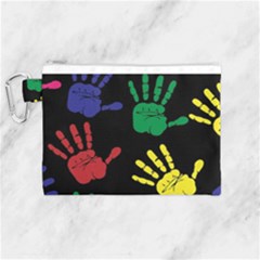 Ellipse Pattern Background Canvas Cosmetic Bag (medium) by Apen