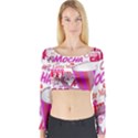 Coffee Cup Lettering Coffee Cup Long Sleeve Crop Top View1