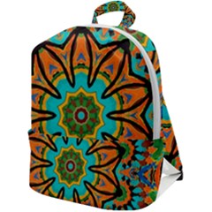 Color Abstract Pattern Structure Zip Up Backpack by Amaryn4rt