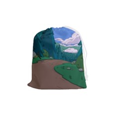 Adventure Time Cartoon Pathway Drawstring Pouch (medium) by Sarkoni