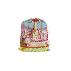 Adventure Time Multi Colored Celebration Nature Drawstring Pouch (small) by Sarkoni