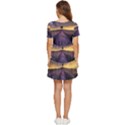 Bed Of Purple Petaled Flowers Photography Landscape Nature Tiered Short Sleeve Babydoll Dress View4