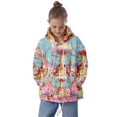 Adventure Time Multi Colored Celebration Nature Kids  Oversized Hoodie by Sarkoni