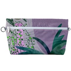 Botanical Plants Green Sheet Art Handbag Organizer by Sarkoni