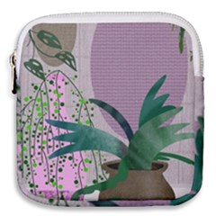 Botanical Plants Green Sheet Art Mini Square Pouch by Sarkoni