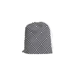 Background Pattern Halftone Black White Drawstring Pouch (xs) by Pakjumat