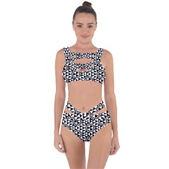 Geometric Tile Background Bandaged Up Bikini Set  by Apen