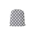 Black Pattern Halftone Wallpaper Drawstring Pouch (Small) View2