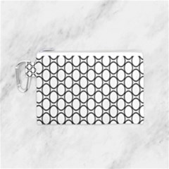 Black Pattern Halftone Wallpaper Canvas Cosmetic Bag (small) by Apen