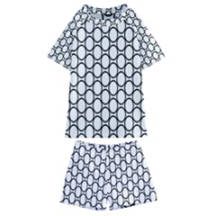 Black Pattern Halftone Wallpaper Kids  Swim T-shirt And Shorts Set by Apen