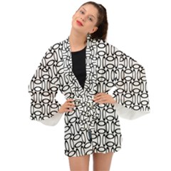 Ellipse Pattern Ellipse Dot Pattern Long Sleeve Kimono by Apen