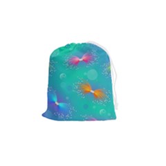 Non Seamless Pattern Blues Bright Drawstring Pouch (small) by Dutashop