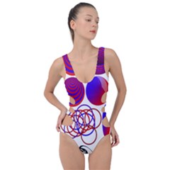 Illusion Optical Illusion Pattern Side Cut Out Swimsuit by Pakjumat