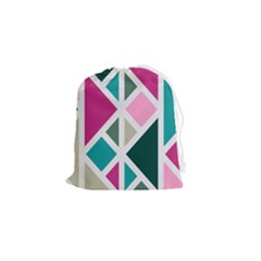Pattern Geometric Decor Backdrop Drawstring Pouch (small) by Modalart
