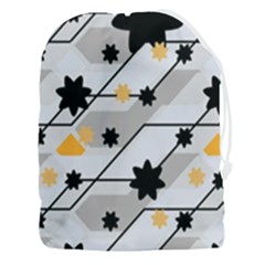 Flower Shape Abstract Pattern Drawstring Pouch (3xl) by Modalart