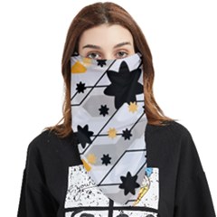 Flower Shape Abstract Pattern Face Covering Bandana (triangle) by Modalart