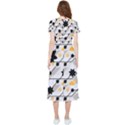 Flower Shape Abstract Pattern High Low Boho Dress View2