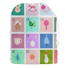 Christmas Wreath Advent Drawstring Pouch (3xl) by Modalart