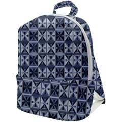 Geometric Monochrome Triangle Zip Up Backpack by Bedest