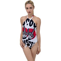 Cool Music Go With The Flow One Piece Swimsuit by Modalart
